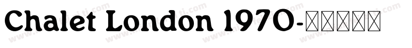 Chalet London 1970字体转换